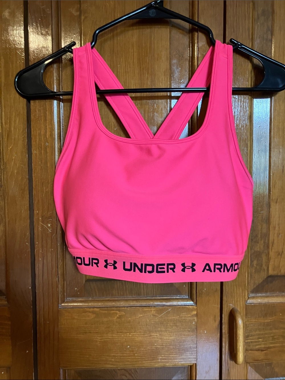 Under Armour Hot Pink Crossback Support Sports Bra W a FREE bracelet/eaRrings:)